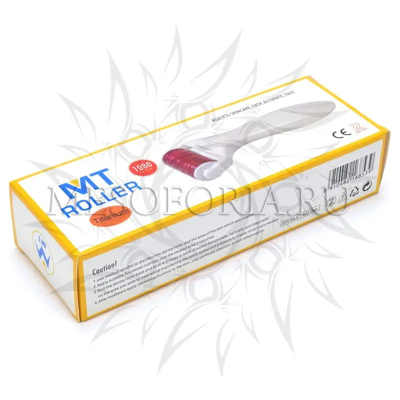 Мезороллер для тела МТ с  титановыми позолоченными иглами, 1080 игл