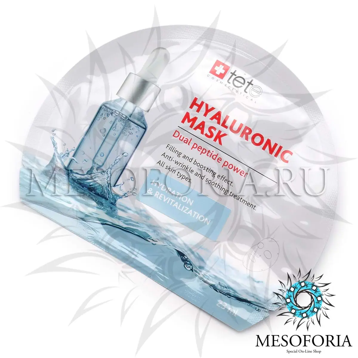 Тканевая маска-биоревитализант / Hyaluronic Mask Hydration And Revitalization, Tete Cosmeceutical - 6 шт Тканевая маска-биоревитализант / Hyaluronic Mask Hydration And Revitalization, Tete Cosmeceutical - 6 шт