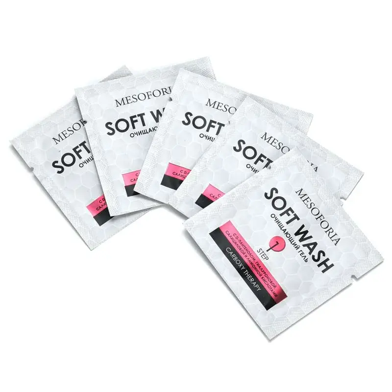 Soft Wash / Очищающий гель с D-пантенолом, гиалуроновой, салициловой и лимонной кислотами, Mesoforia (Мезофория) - 5 х 2 мл
