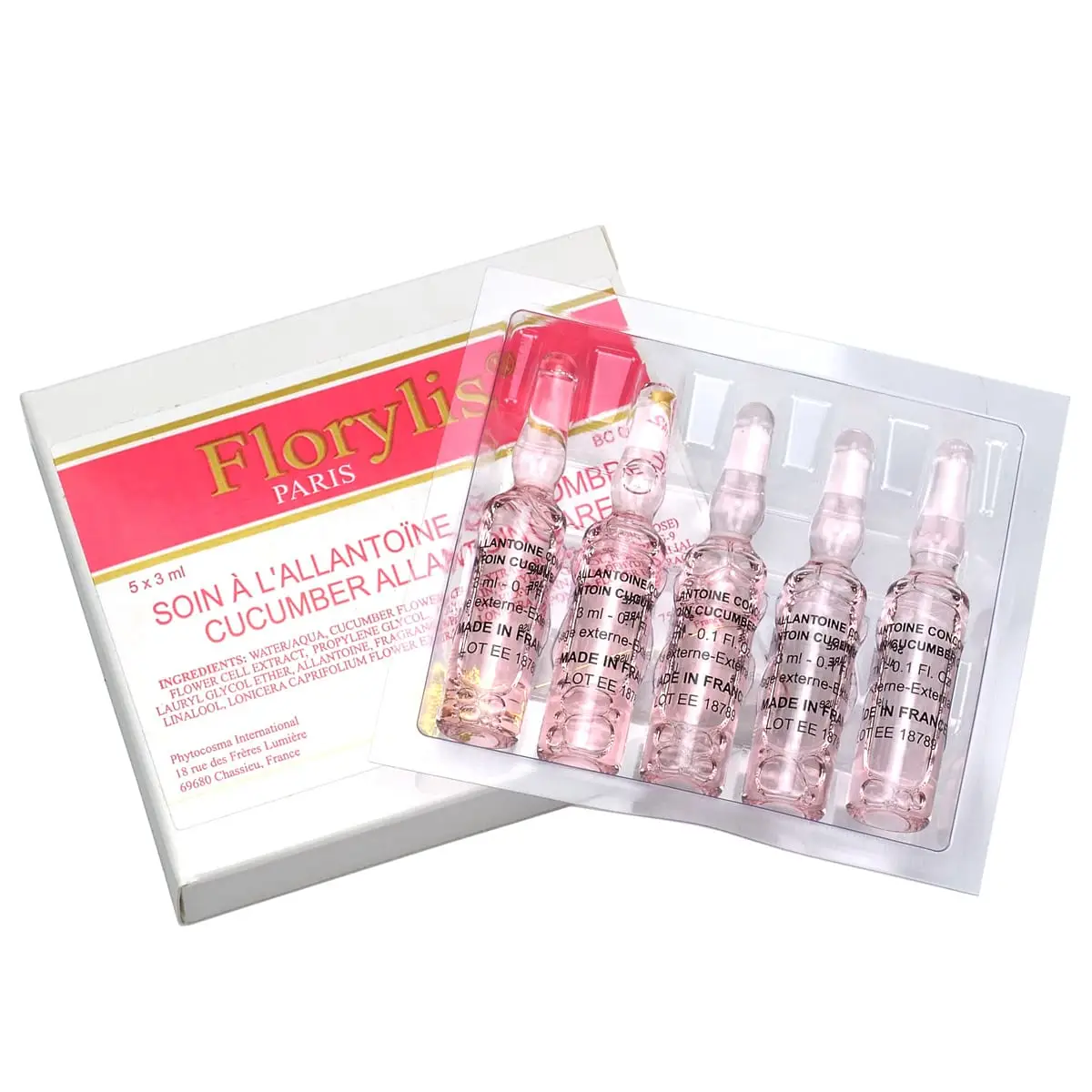 Концентрат с аллантоином и экстрактом огурца / Soin Allantoine Concombre, Florylis (Флорилис) - 5 x 3 мл Концентрат с аллантоином и экстрактом огурца / Soin Allantoine Concombre, Florylis (Флорилис) - 5 x 3 мл