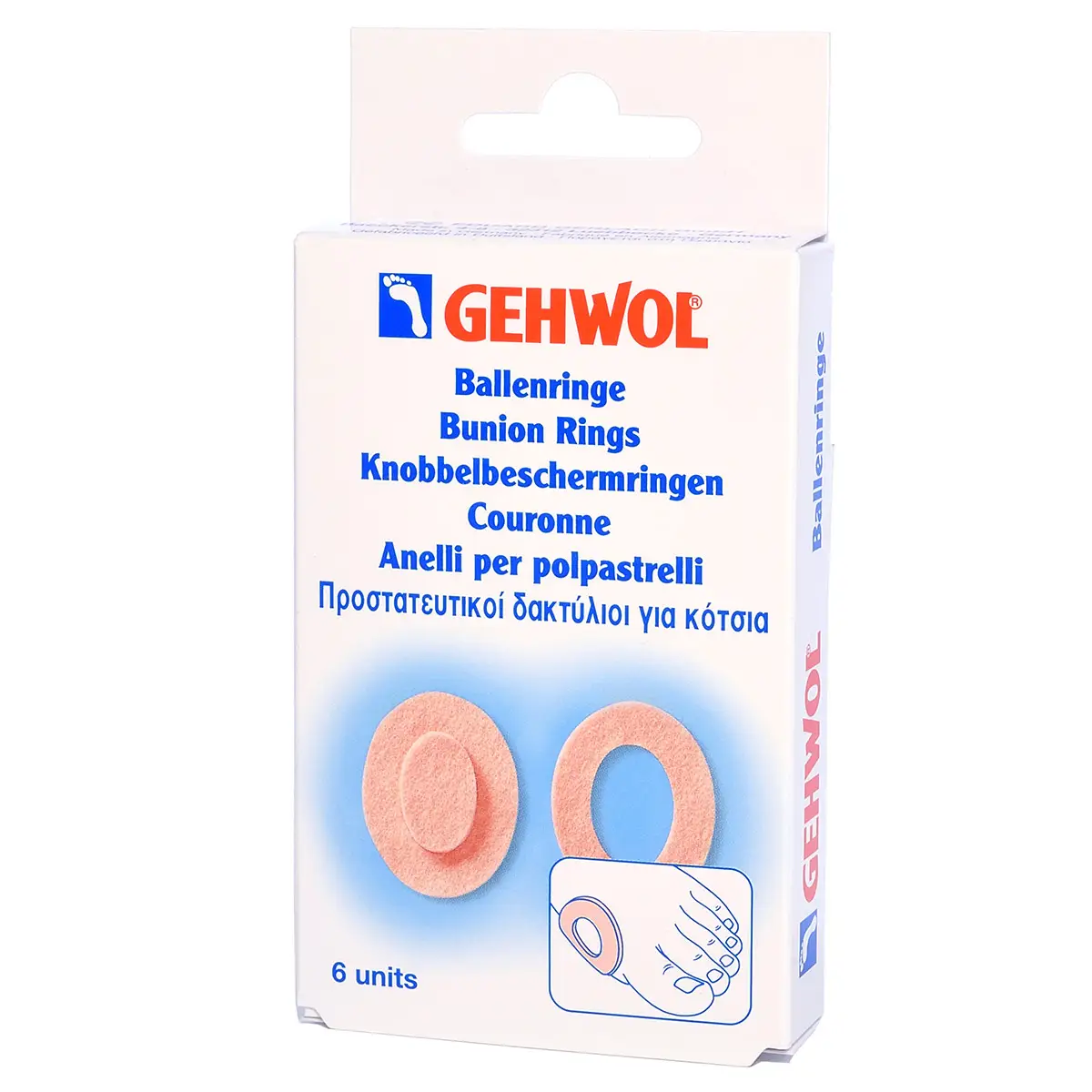 Накладки кольца, овальные / Ballenringe Oval, Gehwol (Геволь), 6 шт Накладки кольца, овальные / Ballenringe Oval, Gehwol (Геволь), 6 шт