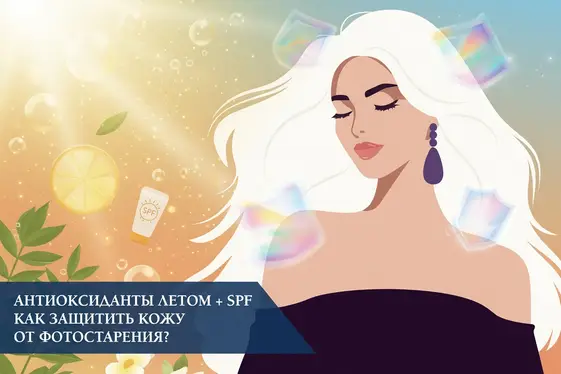 Антиоксиданты летом + SPF: как защитить кожу от фотостарения