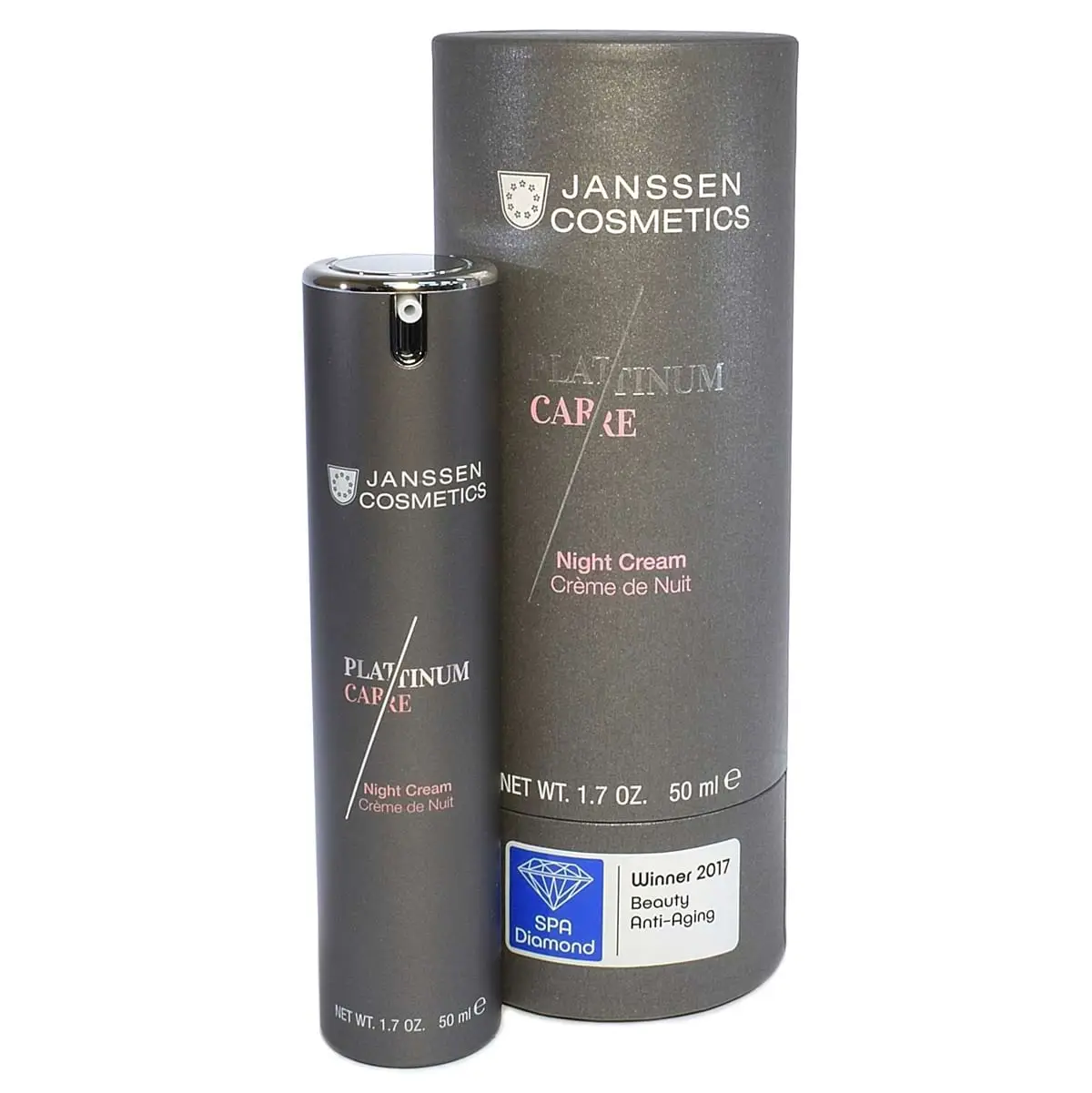 Реструктурирующий ночной крем с пептидами и коллоидной платиной / Night Cream, Platinum Care, Janssen Cosmetics (Янсен косметика), 50 мл Реструктурирующий ночной крем с пептидами и коллоидной платиной / Night Cream, Platinum Care, Janssen Cosmetics (Янсен косметика), 50 мл