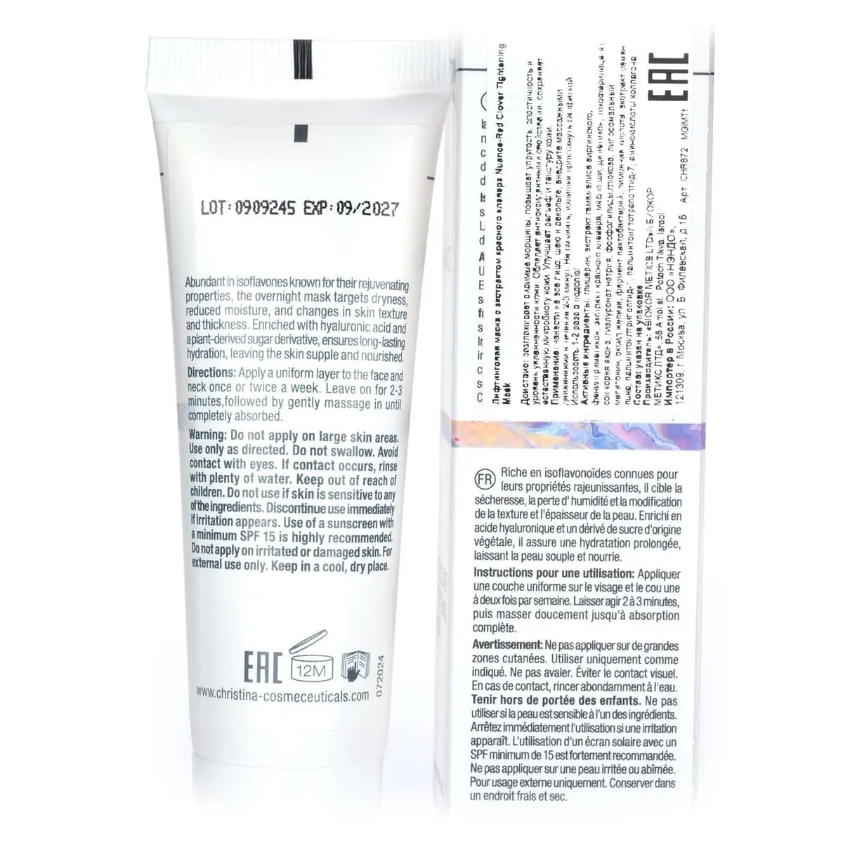 Лифтинговая маска с экстрактом красного клевера / Red Clover Tightening Mask, Nuance, Christina (Кристина) - 50 мл