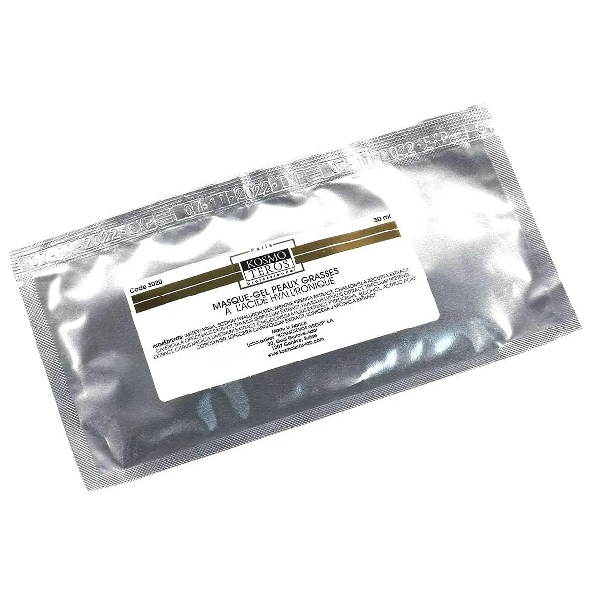 Гель-маска для жирной кожи лица с гиалуроновой кислотой / Masque-Gel Peaux Grasses A Lacide Hyaluronique, Kosmoteros (Космотерос), 30 мл