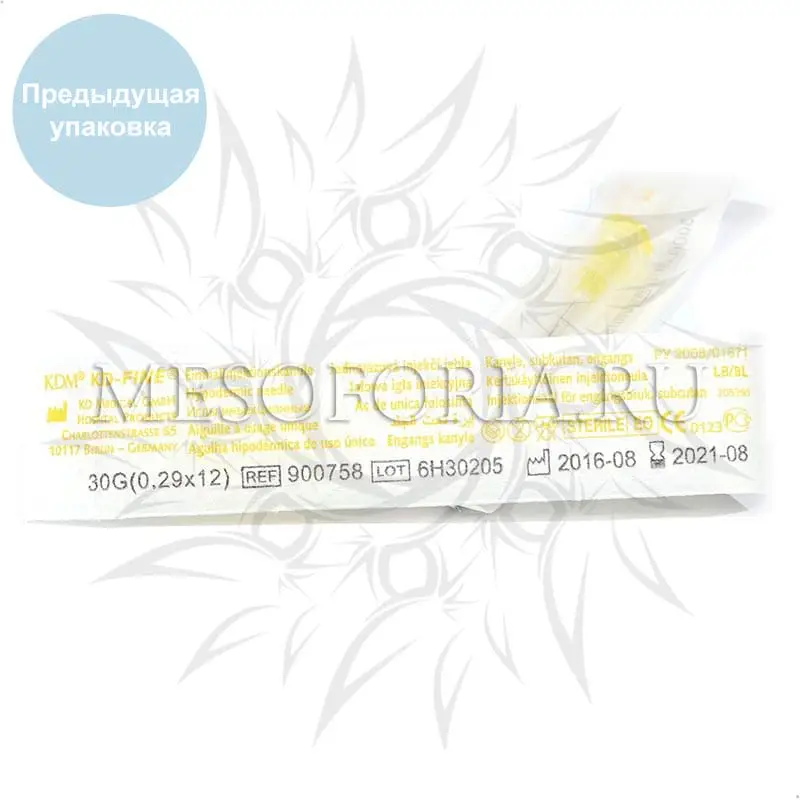 Игла одноразовая инъекционная стерильная 30G (0,30 х 12 мм), KDM, KD-Fine, 1 шт