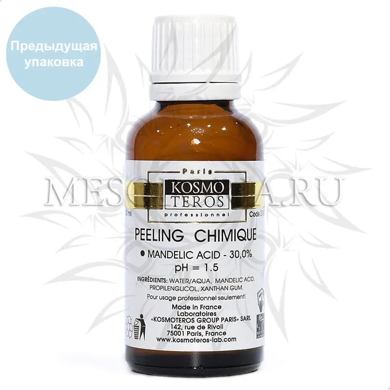 Миндальный пилинг 30% / Mandelic Acid 30% (pH - 1,5) Kosmoteros (Космотерос), 35 гр Миндальный пилинг 30% / Mandelic Acid 30% (pH - 1,5) Kosmoteros (Космотерос), 35 гр