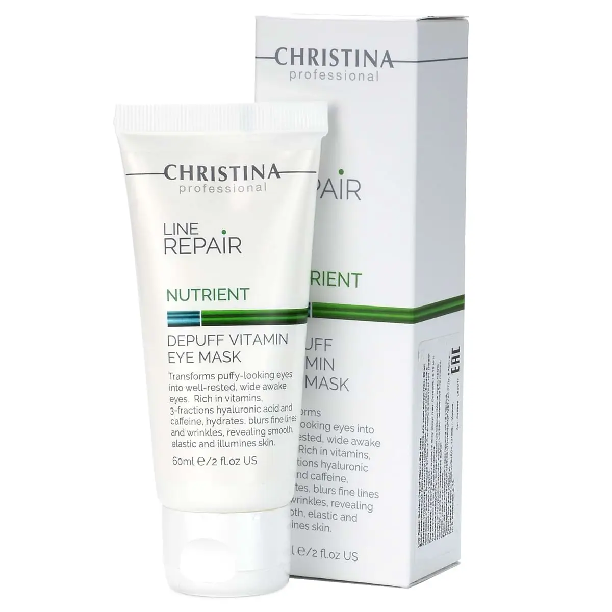 Восстанавливающая противоотечная маска для кожи вокруг глаз / Nutrient Depuff Vitamin Eye Mask, Line Repair, Christina (Кристина) - 60 мл Восстанавливающая противоотечная маска для кожи вокруг глаз / Nutrient Depuff Vitamin Eye Mask, Line Repair, Christina (Кристина) - 60 мл