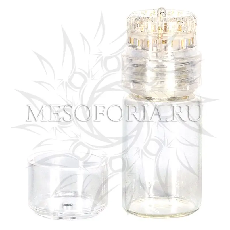 Мезороллер Hydra Roller с ёмкостью для мезококтейля с позолоченными микроиглами, 20 игл