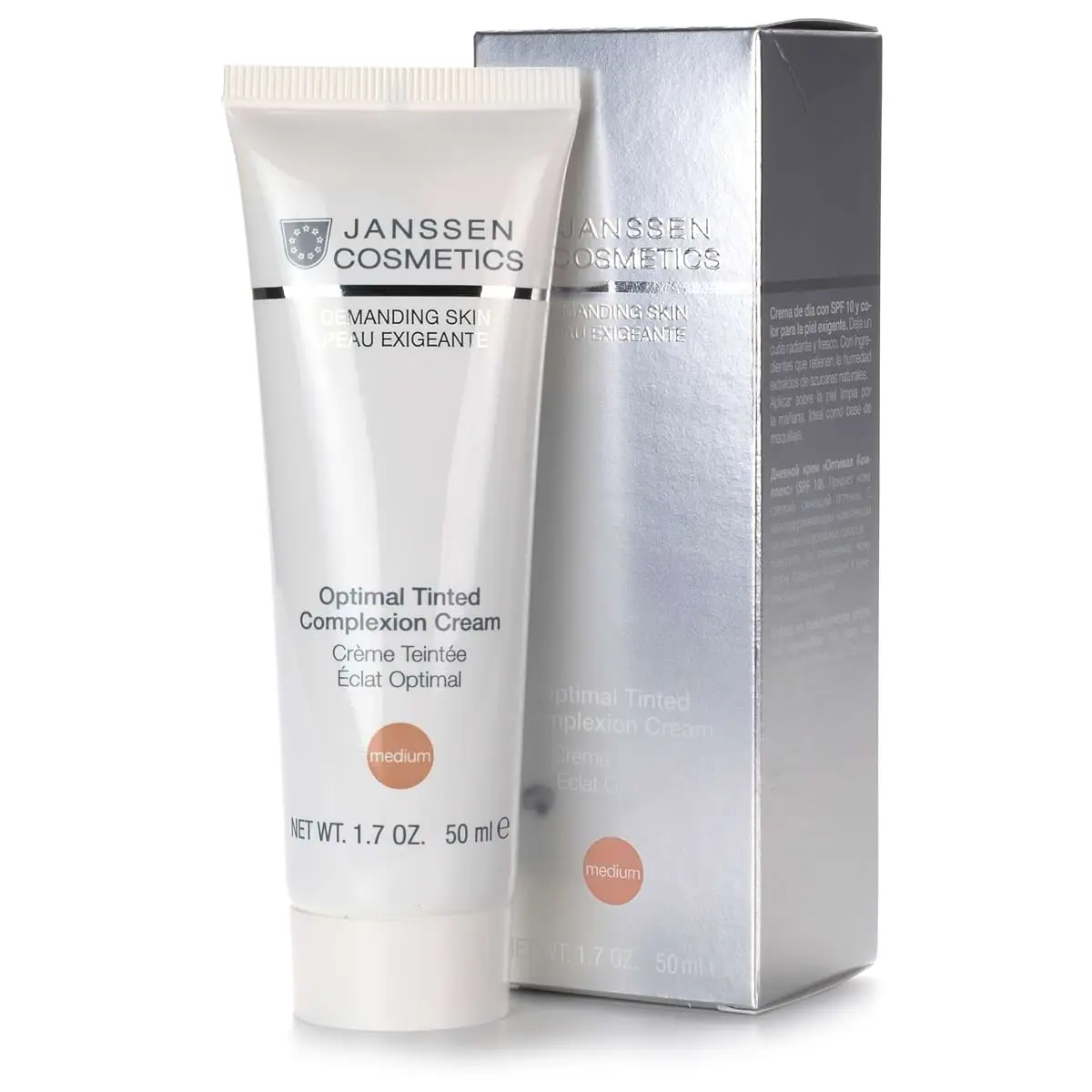 Дневной крем «Оптимал Комплекс» Medium (SPF 10) / Optimal Tinted Complexion Cream Medium, Demanding skin, Janssen Cosmetics (Янсен косметика), 50 мл