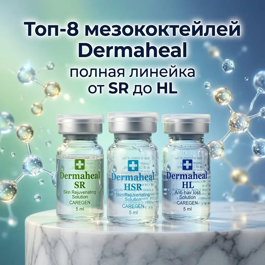 Топ-8 мезококтейлей Dermaheal: полная линейка от SR до HL