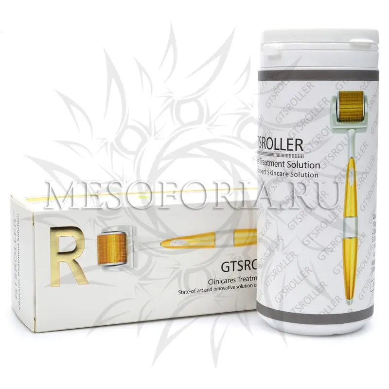 Мезороллер ZGTS  для лица и тела с титановыми позолоченными микроиглами, 192 иглы Мезороллер ZGTS  для лица и тела с титановыми позолоченными микроиглами, 192 иглы