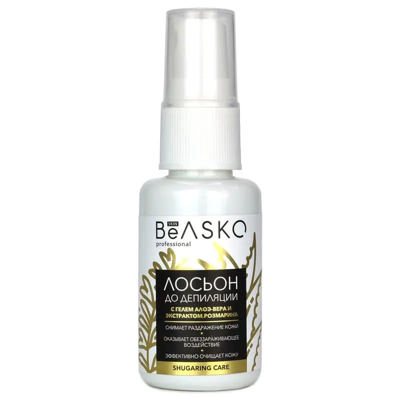 Лосьон до депиляции с гелем алоэ-вера и экстрактом розмарина Shugaring Care BeASKO Skin - 30 мл Лосьон до депиляции с гелем алоэ-вера и экстрактом розмарина Shugaring Care BeASKO Skin - 30 мл