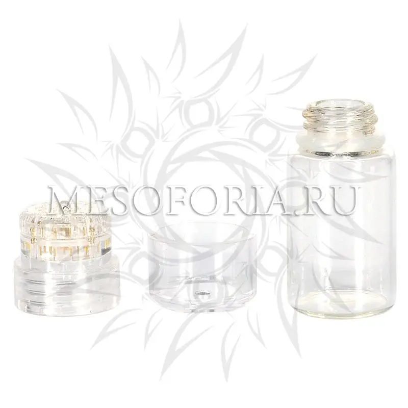 Мезороллер Hydra Roller с ёмкостью для мезококтейля с позолоченными микроиглами, 20 игл