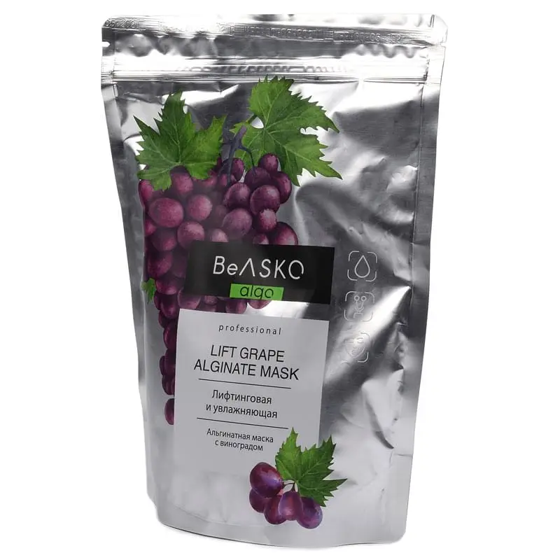 Альгинатная лифтинг-маска увлажняющая с виноградом / Lift Grape Alginate Mask, BeASKO - 350 гр