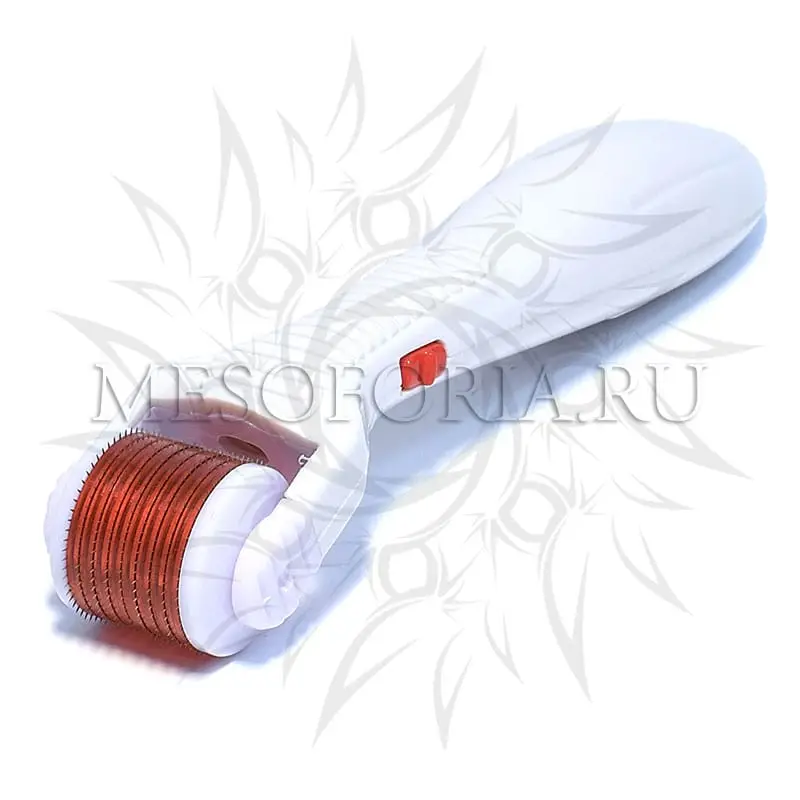 Мезороллер фотонный LED+Vibrating Dermaroller с титановыми микроиглами и красным светом, 540 игл