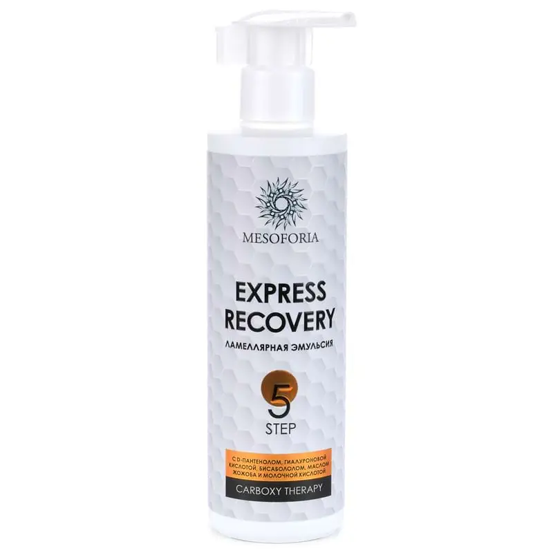 Express Recovery / Ламеллярная эмульсия с D-пантенолом, гиалуроновой кислотой, бисабололом, маслом Жожоба и молочной кислотой, Mesoforia (Мезофория) - 250 мл Express Recovery / Ламеллярная эмульсия с D-пантенолом, гиалуроновой кислотой, бисабололом, маслом Жожоба и молочной кислотой, Mesoforia (Мезофория) - 250 мл