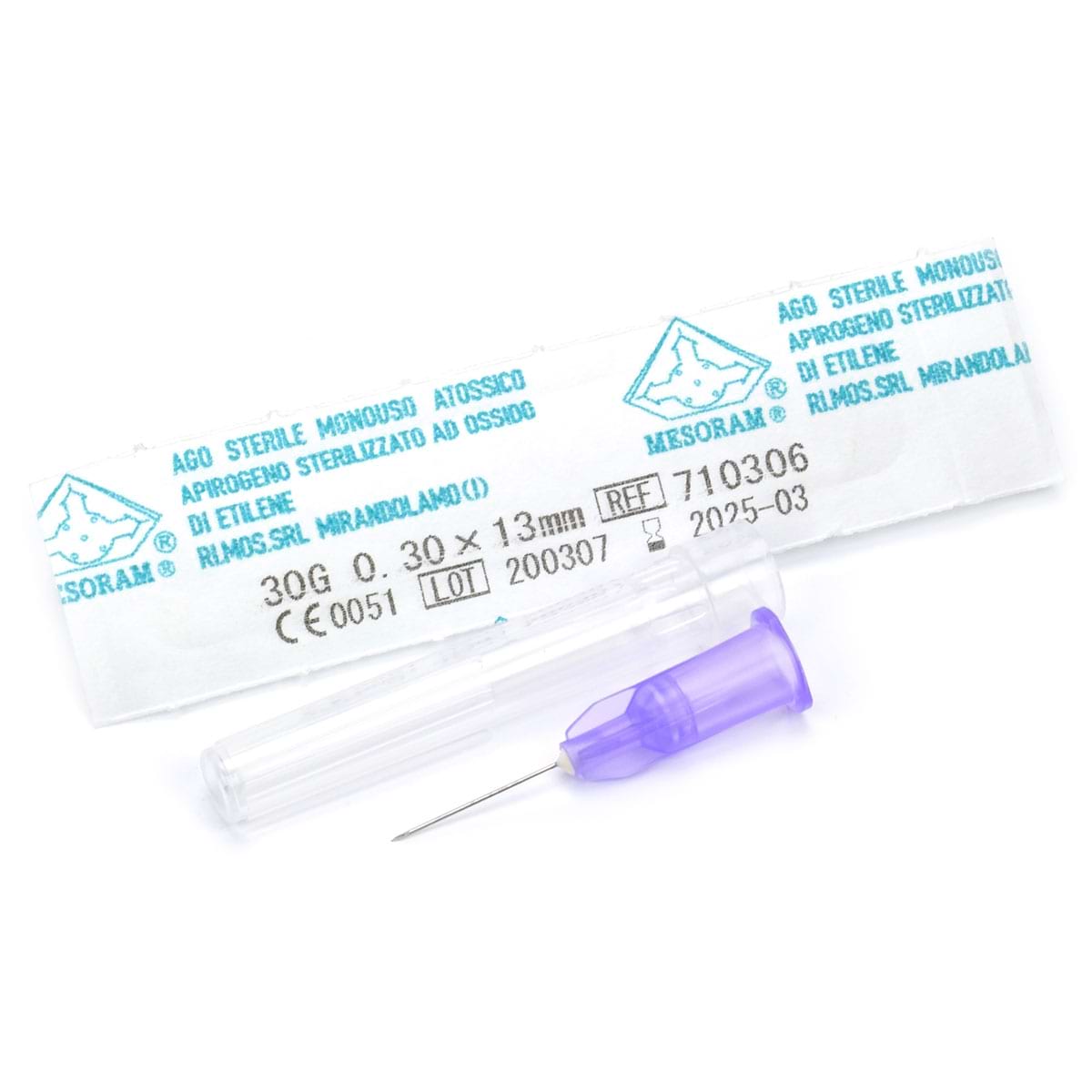 Иглы для мезотерапии и микроинъекций “Mesoram” AGO MESO LUER 30G 0,3 х 13 мм, 1 шт