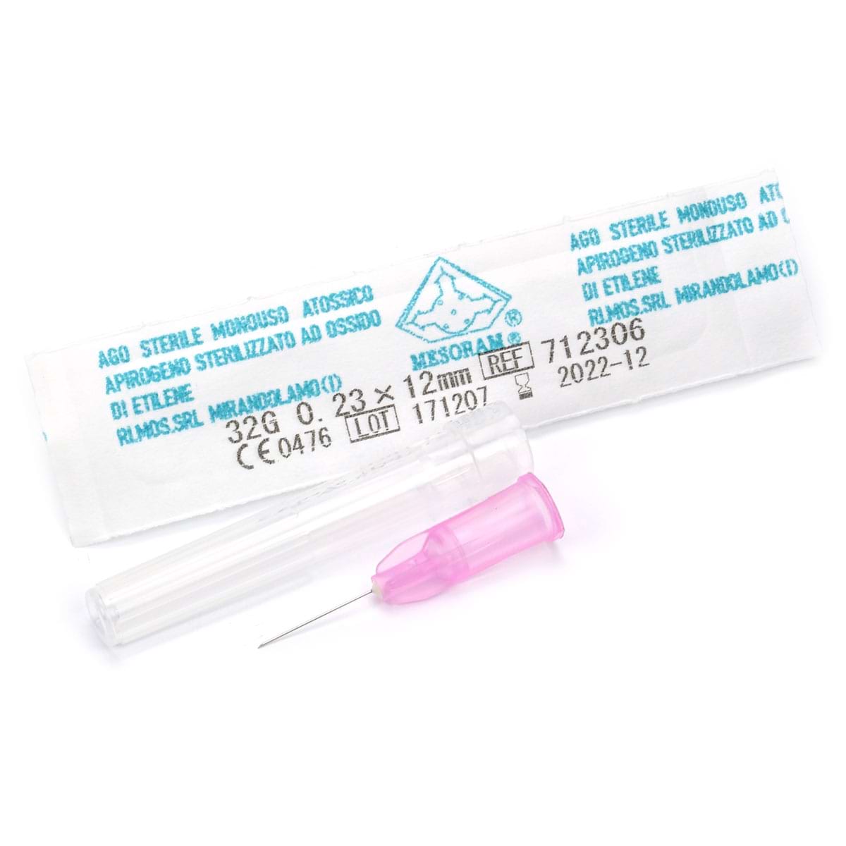 Иглы для мезотерапии и микроинъекций “Mesoram” AGO MESO LUER 32G 0,23 х 12 мм, 1 шт