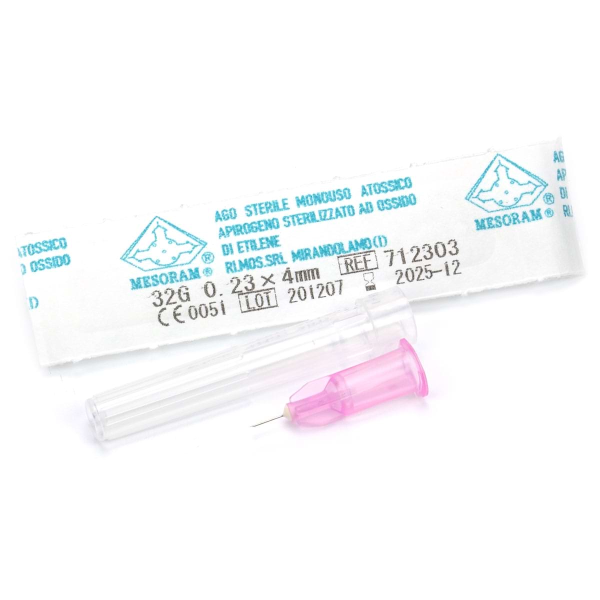 Иглы для мезотерапии и микроинъекций “Mesoram” AGO MESO LUER 32G 0,23 х 4 мм, 1 шт