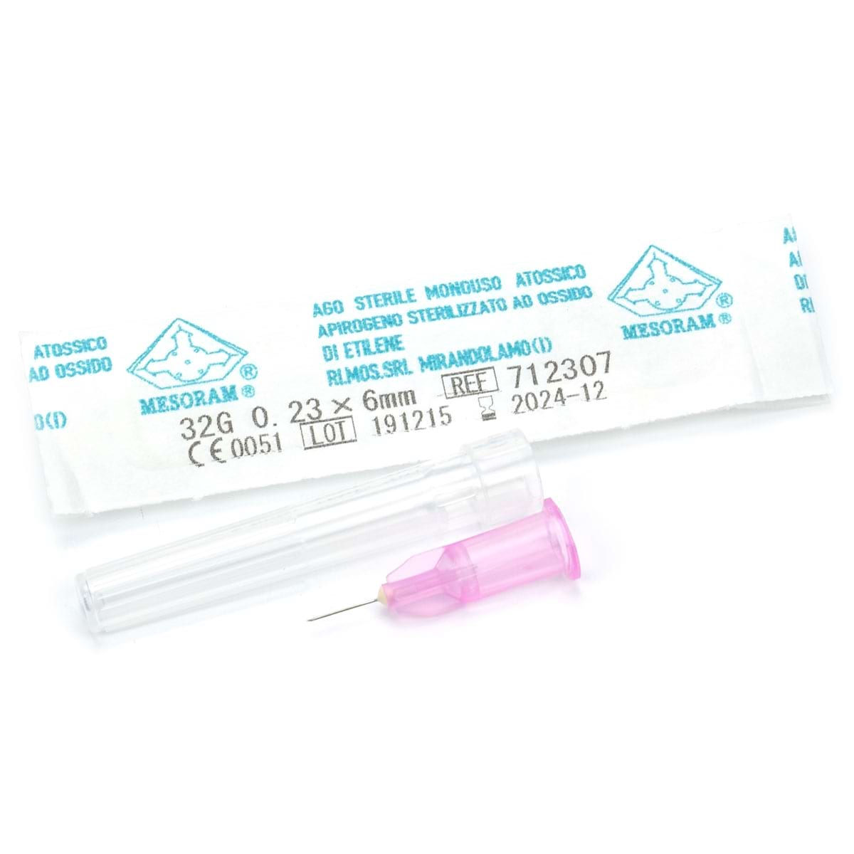 Иглы для мезотерапии и микроинъекций “Mesoram” AGO MESO LUER 32G 0,23 х 6 мм, 1 шт