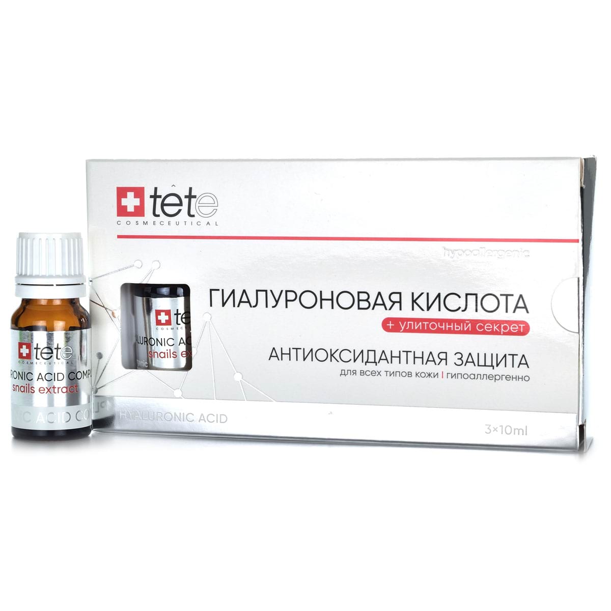 Гиалуроновая кислота + улиточный секрет Tete, 30 мл