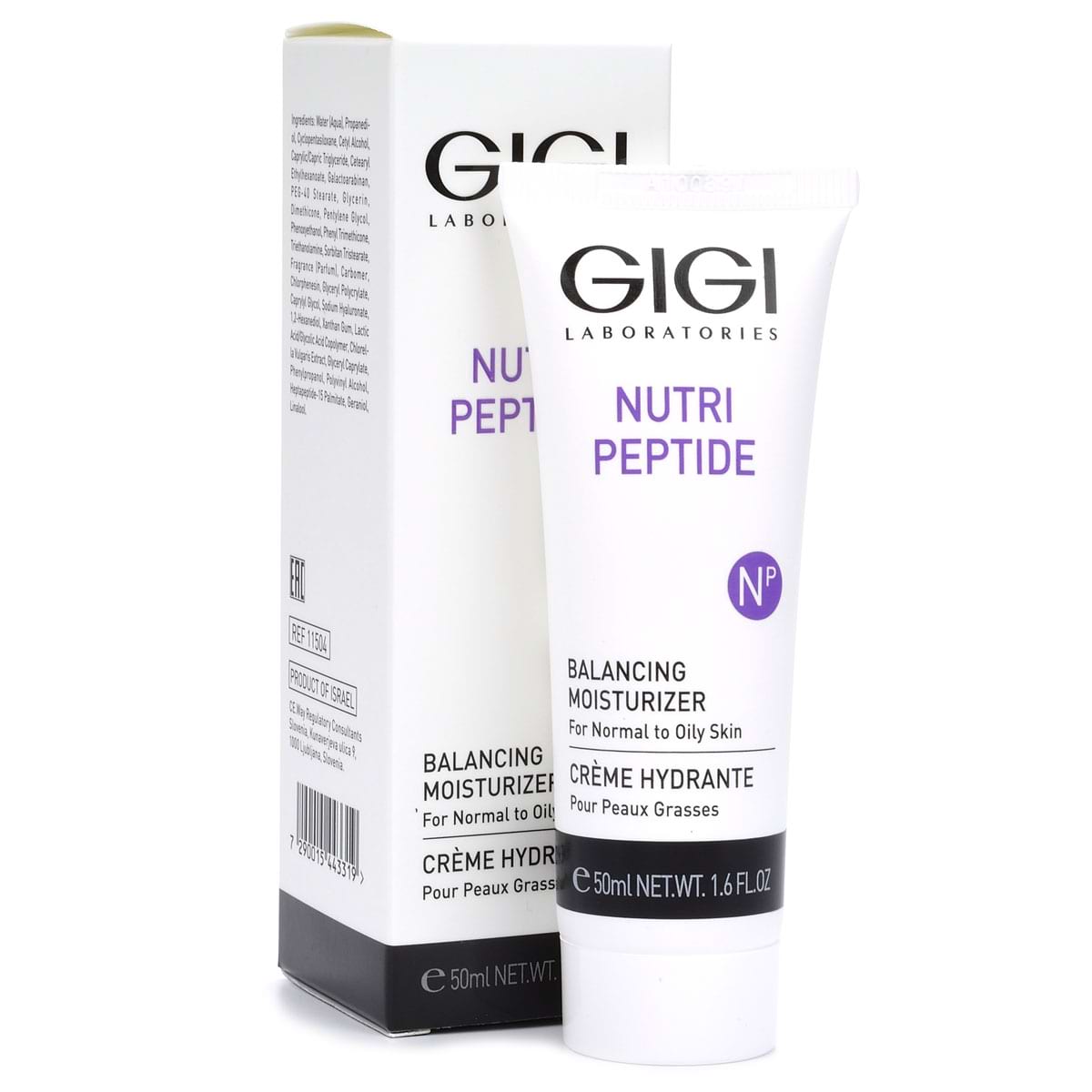 Пептидный увлажняющий балансирующий крем для жирной кожи / Creme Hydratante Balancing Moisturizer For Normal And Oily Skin, Nutri-Peptide, GiGi (Джи Джи) – 50 мл