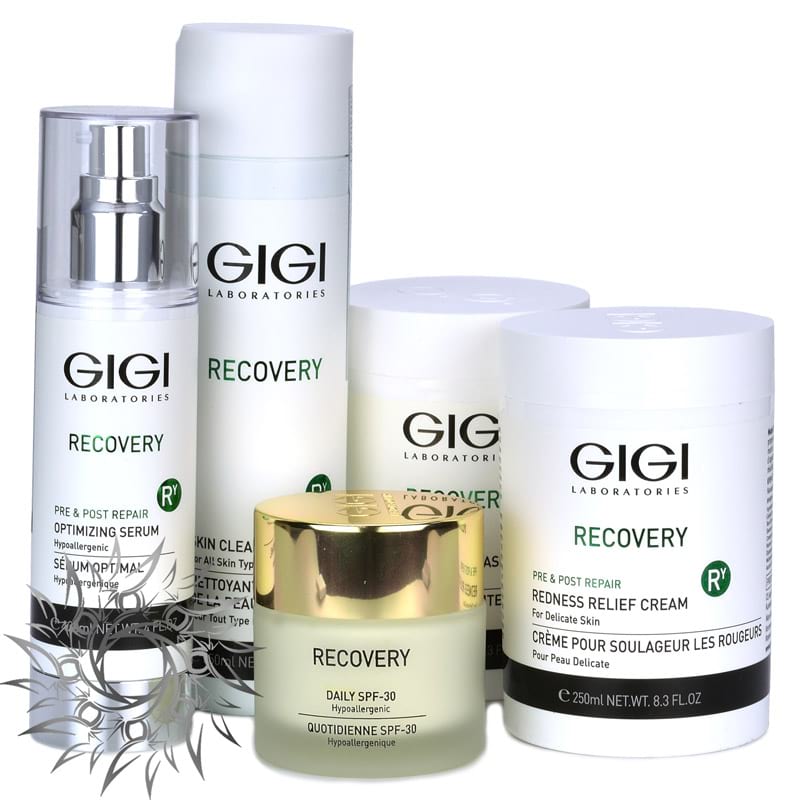 Джи джи косметика купить. Gigi Recovery redness 250 ml. Крем Gigi Recovery redness. Gigi Recovery линейка. Сыворотка для лица Recovery от Gigi.