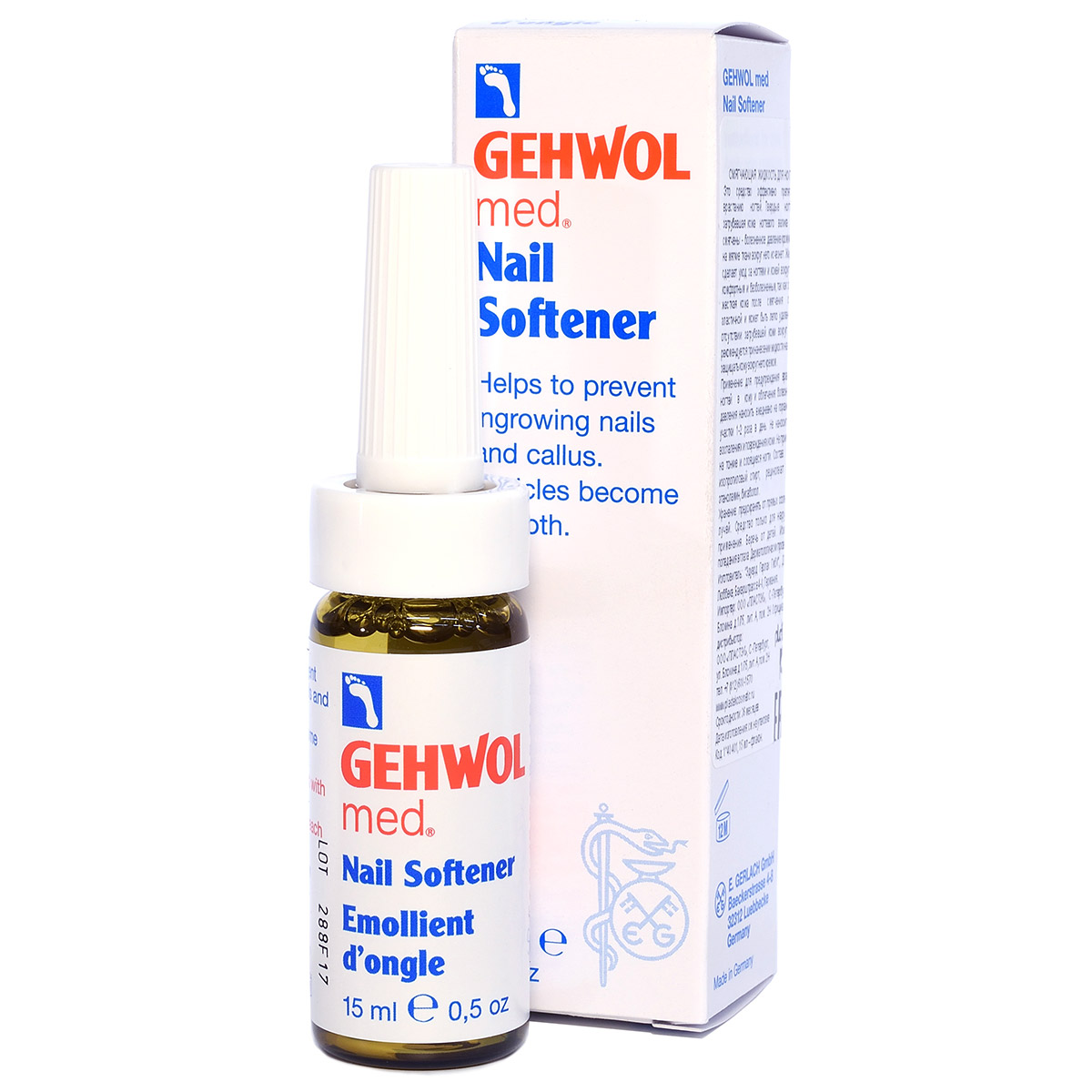 Смягчающая жидкость для ногтей / Med Nail Softener, Gehwol (Геволь), 15 мл