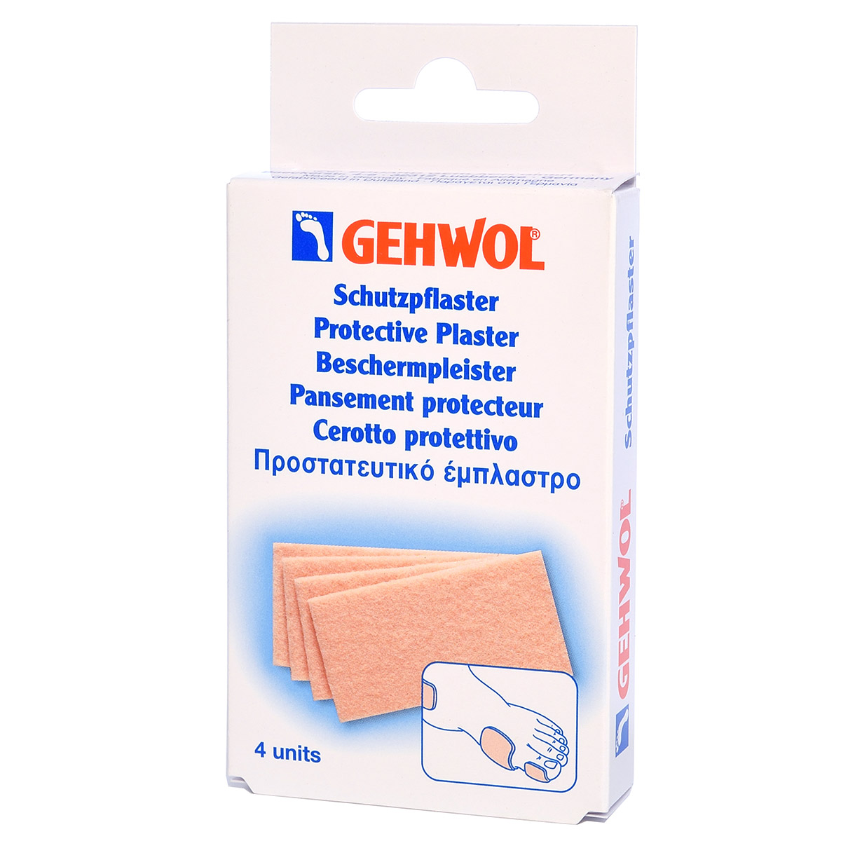 Защитный пластырь толстый / Schutzpflaster Protective Plaster, Gehwol (Геволь), 4 шт