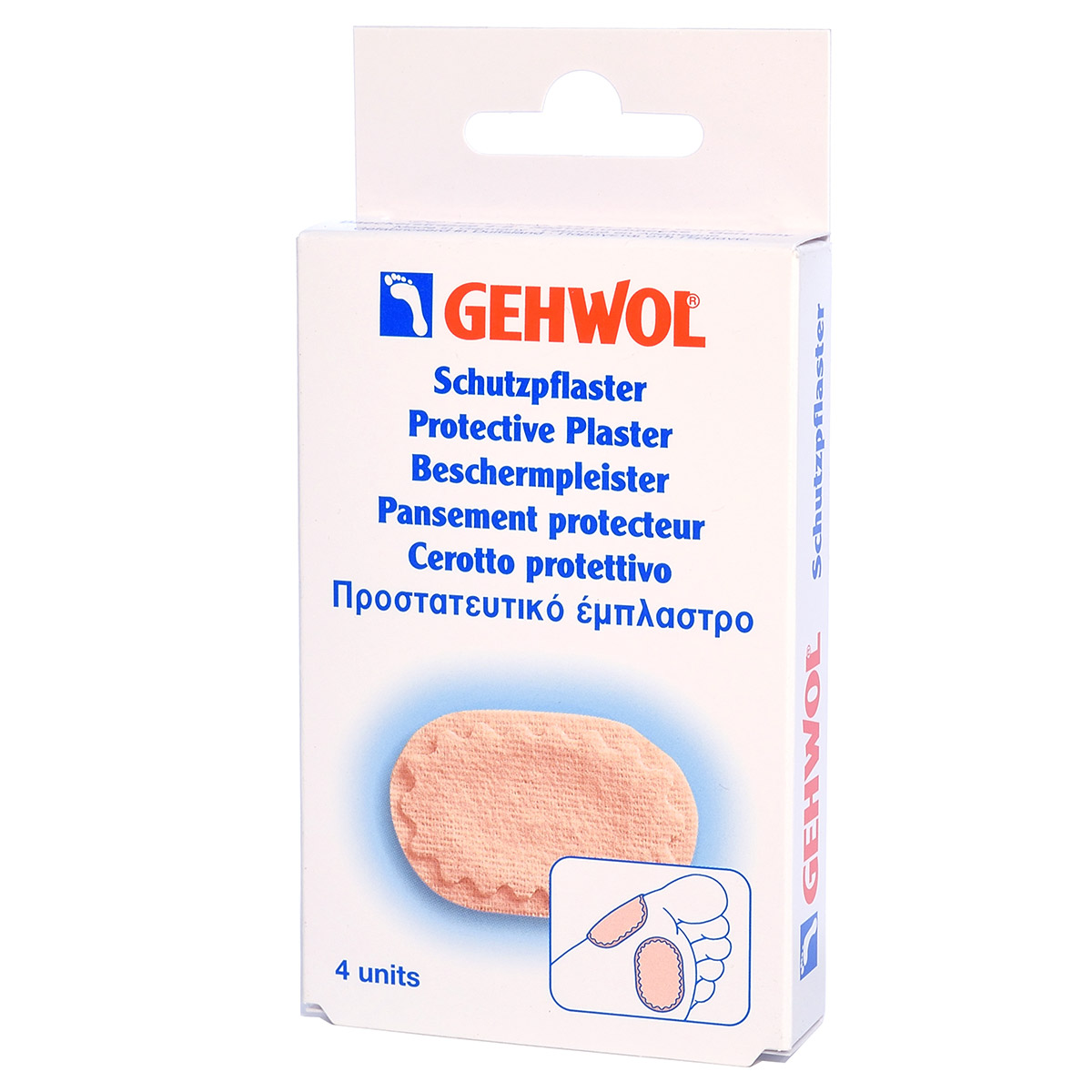 Овальный защитный пластырь / Schutzpflaster Protective Plaster oval, Gehwol (Геволь), 4 шт