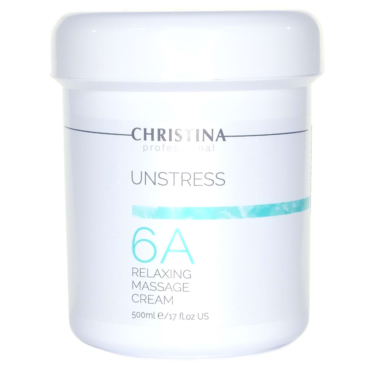 Расслабляющий массажный крем (шаг 6a) / Relaxing Massage Cream, Unstress, Christina (Кристина) – 500 мл