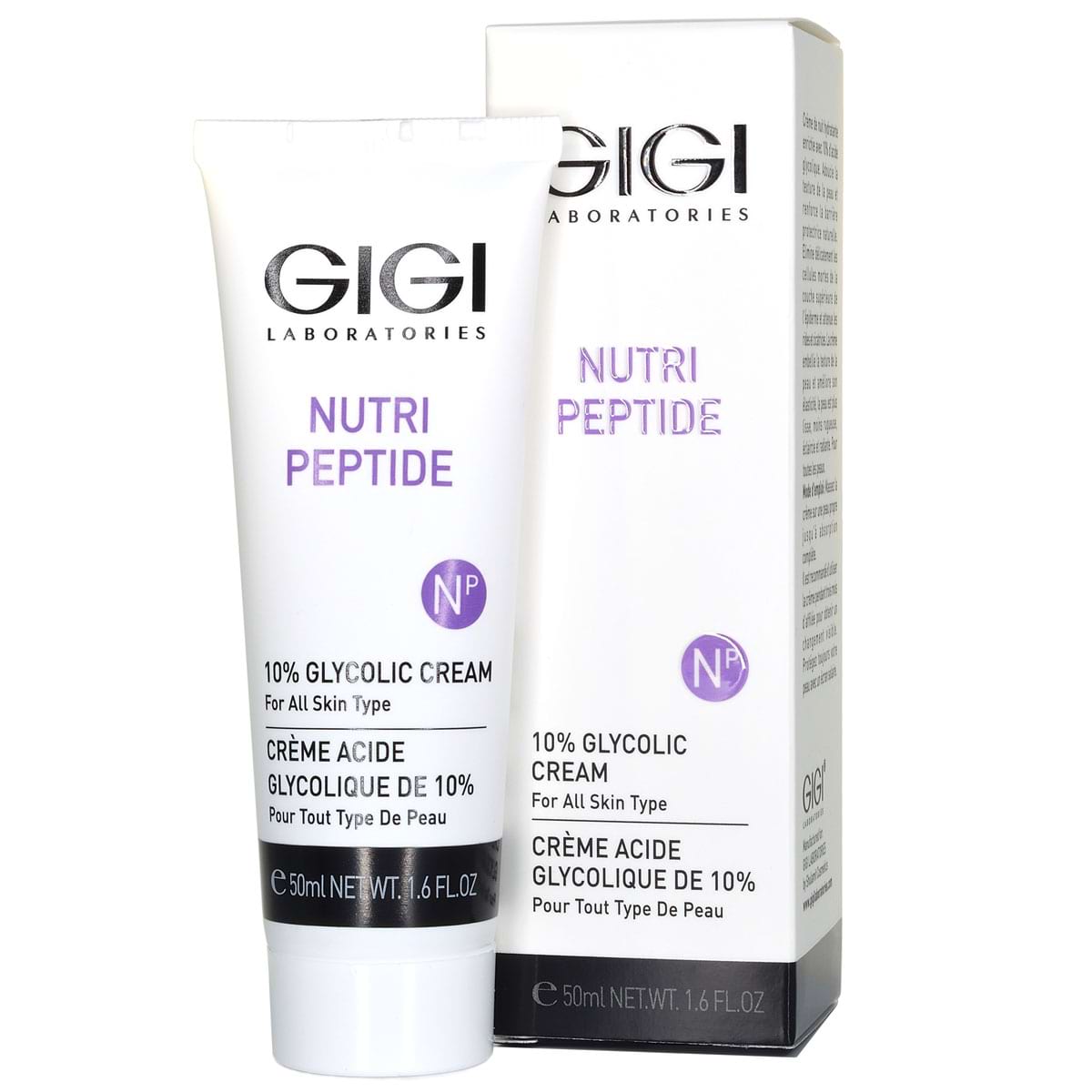 Крем с 10% гликолиевой кислотой для всех тип кожи / 10% Glycolic Cream, Nutri Peptide, GiGi (Джи Джи) – 50 мл