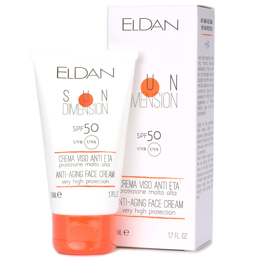 Защита от солнца SPF 50 / Anti-Aging Face Cream Very High Protection, Eldan Cosmetics (Элдан косметика), 50 мл