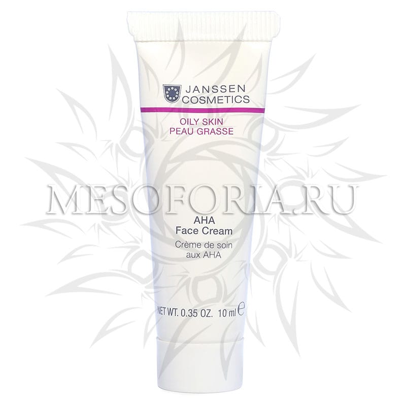 Крем с фруктовыми кислотами / AHA Face Cream, Oily Skin, Janssen Cosmetics (Янсен косметика), 10 мл