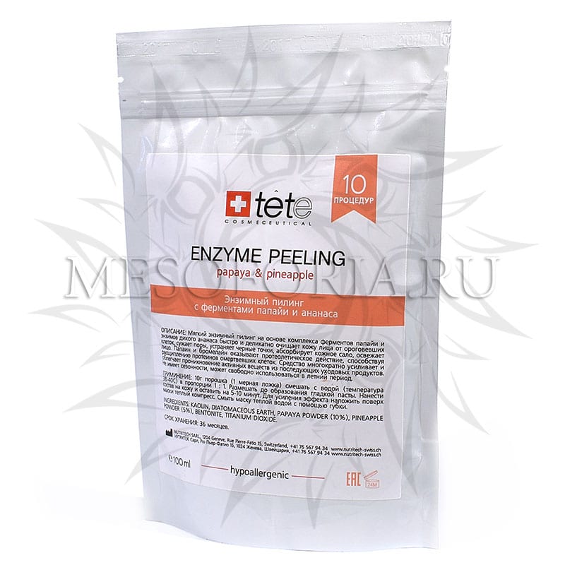 Энзимный пилинг с ферментами папайи и ананаса / Enzyme peeling, Tete Cosmeceutical, 100 мл