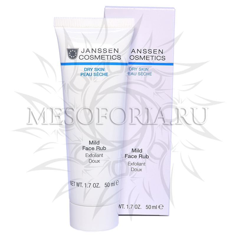 Скраб с гранулами жожоба / Mild Face Rub, Dry Skin, Janssen Cosmetics (Янсен косметика), 50 мл
