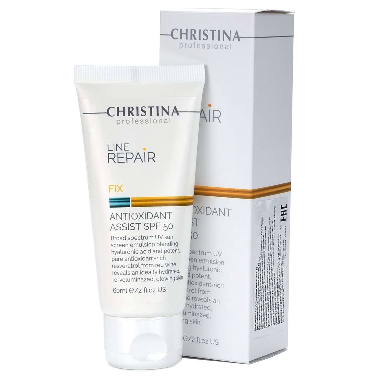 Антиоксидантный крем-флюид СПФ 50 / Fix Antioxidant Assist SPF 50, Line Repair, Christina (Кристина) – 60 мл