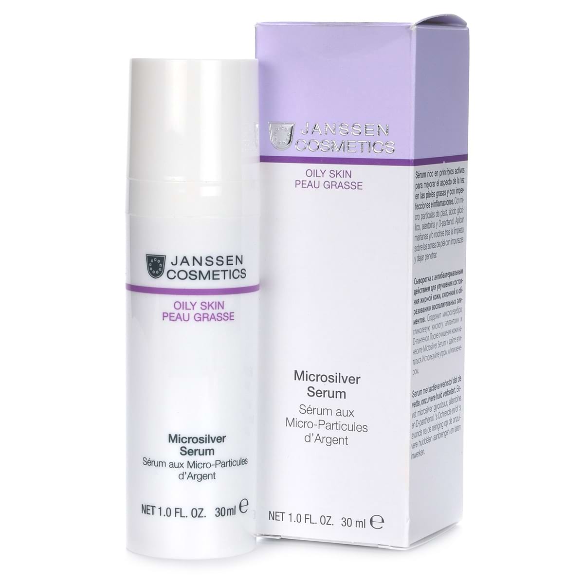 Сыворотка с микросеребром / Microsilver Serum, Oily Skin, Janssen Cosmetics (Янсен косметика), 30 мл