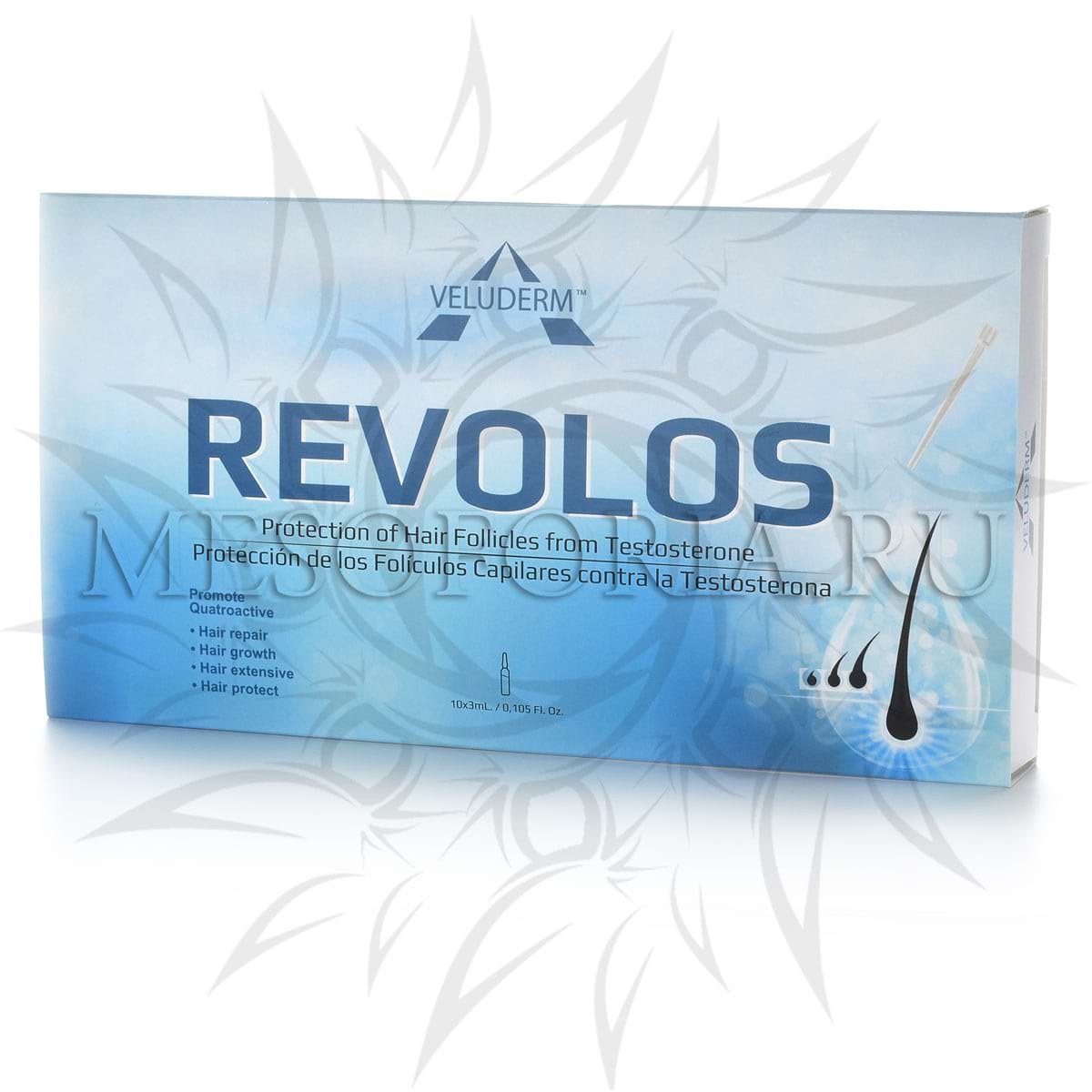 Veluderm (Велюдерм) Revolos (Лечение облысения), 10 ампул по 3 мл